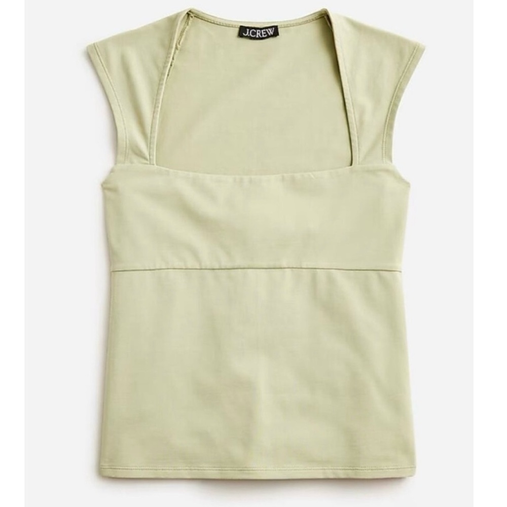 J. Crew Square Neck Cap Sleeve Top